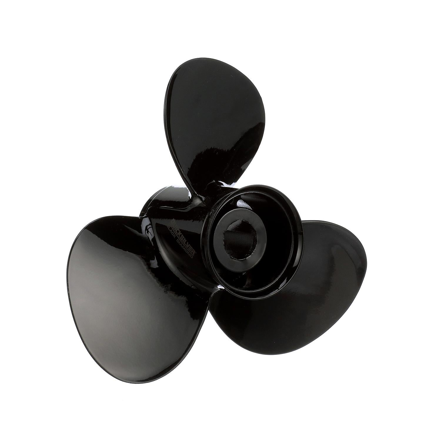 OEM Mercury / Quicksilver Black Diamond 3-Blade Aluminum Propeller, 14" Diameter x 10" Pitch, Right Hand Rotation