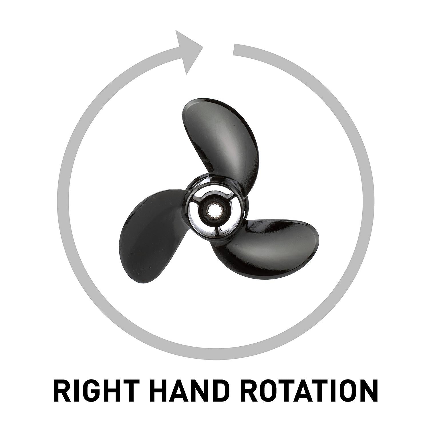 OEM Mercury / Quicksilver Black Diamond 3-Blade Aluminum Propeller, 10.4" Diameter x 13" Pitch, Right Hand Rotation
