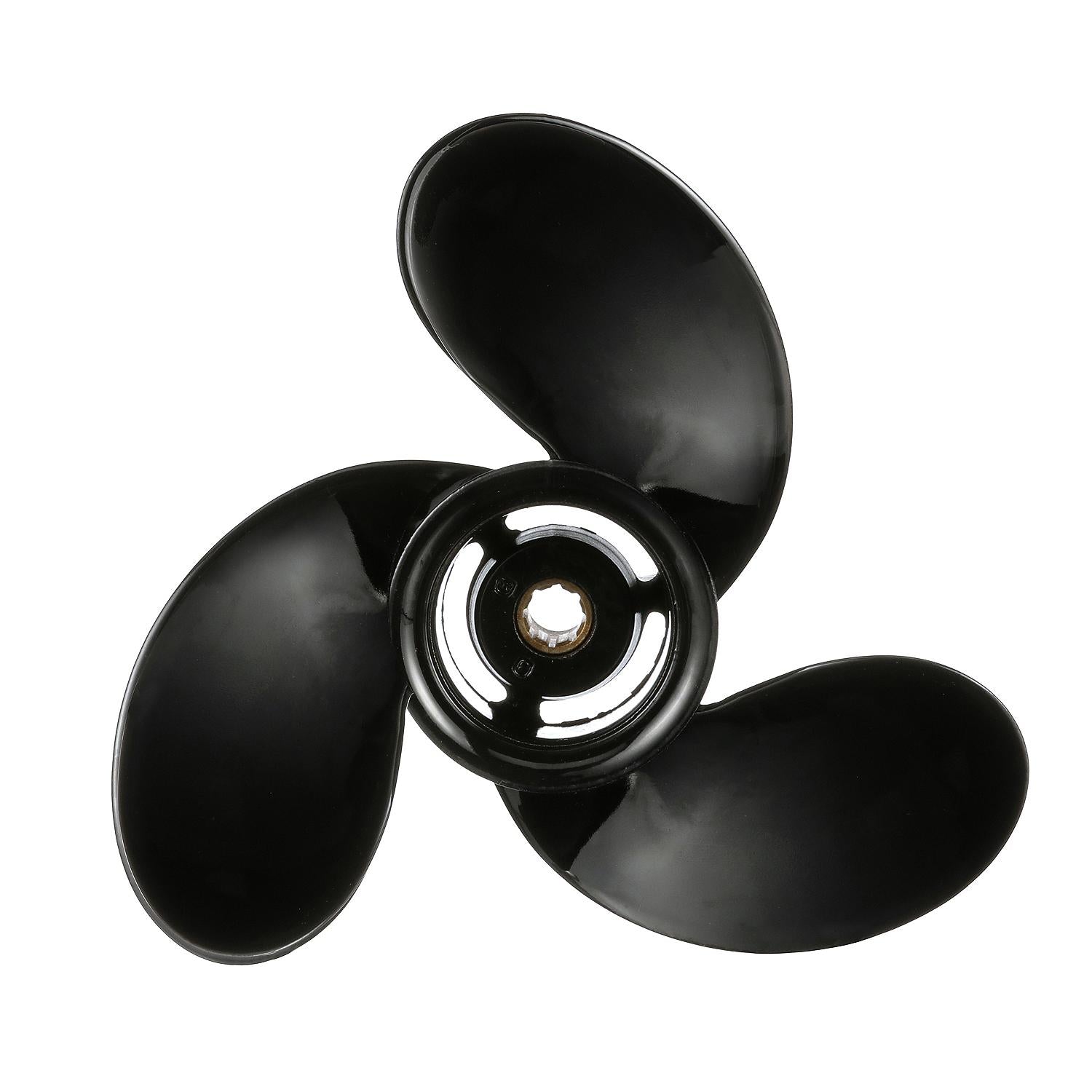 OEM Mercury / Quicksilver Black Diamond 3-Blade Aluminum Propeller, 9" Diameter x 9" Pitch, Right Hand Rotation