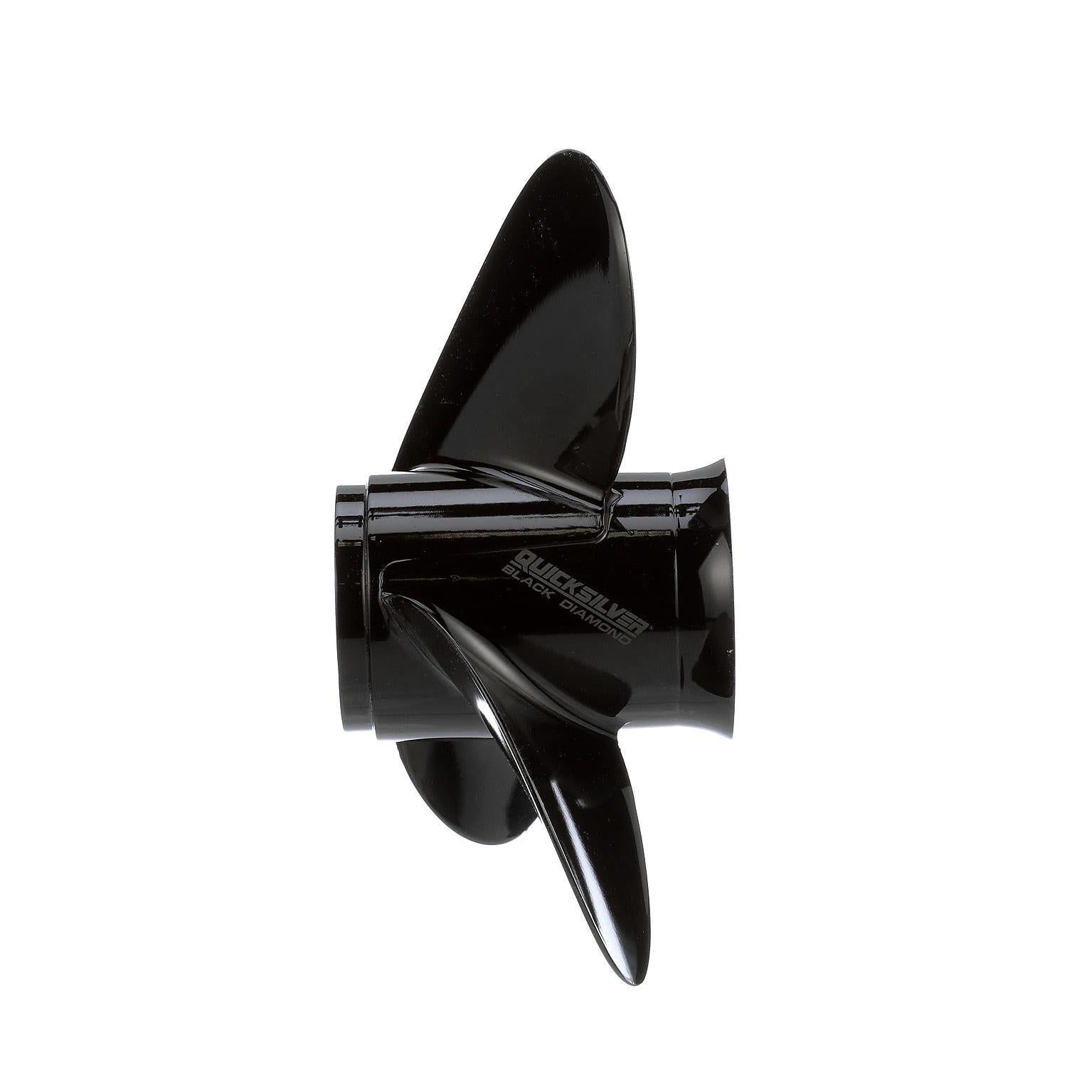 OEM Mercury / Quicksilver Black Diamond 3-Blade Aluminum Propeller, 13.25" Diameter x 17" Pitch, Right Hand Rotation