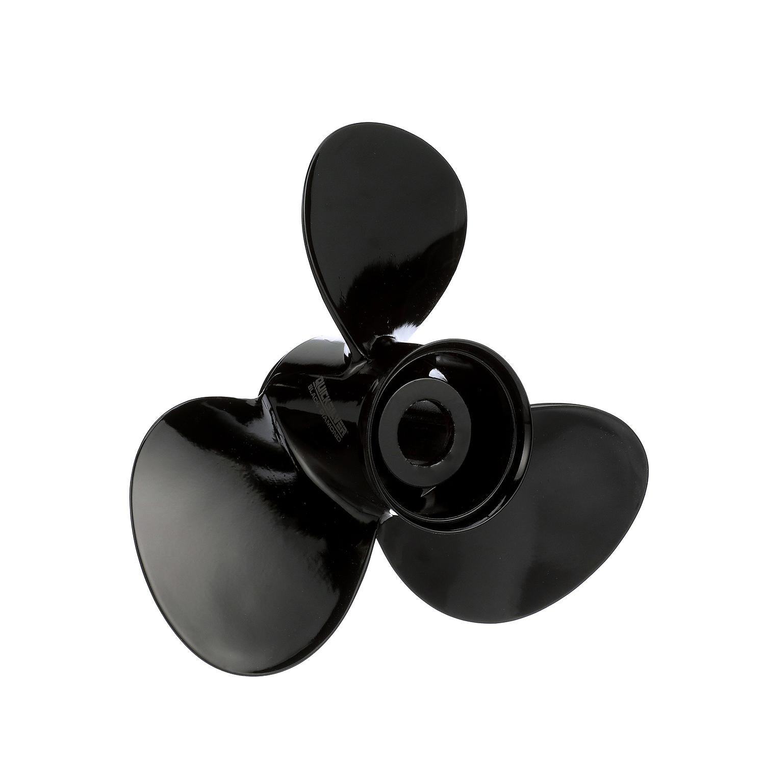 OEM Mercury / Quicksilver Black Diamond 3-Blade Aluminum Propeller, 14" Diameter x 13" Pitch, Right Hand Rotation