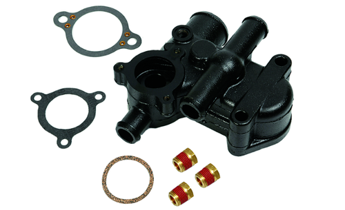 OEM Quicksilver 879172A11 Thermostat Housing for MerCruiser MPI EC Standard Cooling — product photograph