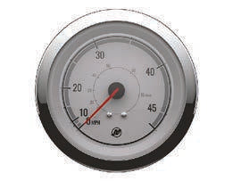 OEM Quicksilver 8M6020075 45-MPH Speedometer for Mercury/MerCruiser — White/Chrome — manufacturer catalog product photo