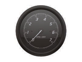OEM Quicksilver 8M6020098 7,000-RPM Tachometer for Mercury/MerCruiser — Black/Matte Black — manufacturer catalog product photo