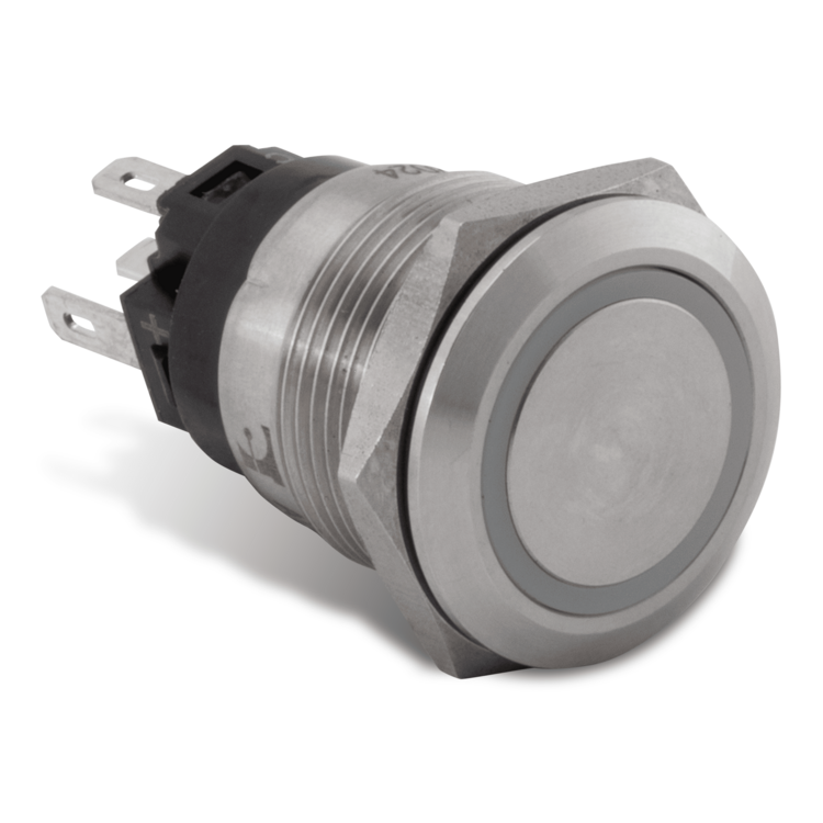 Push Button Switch, White Halo | AV10030W