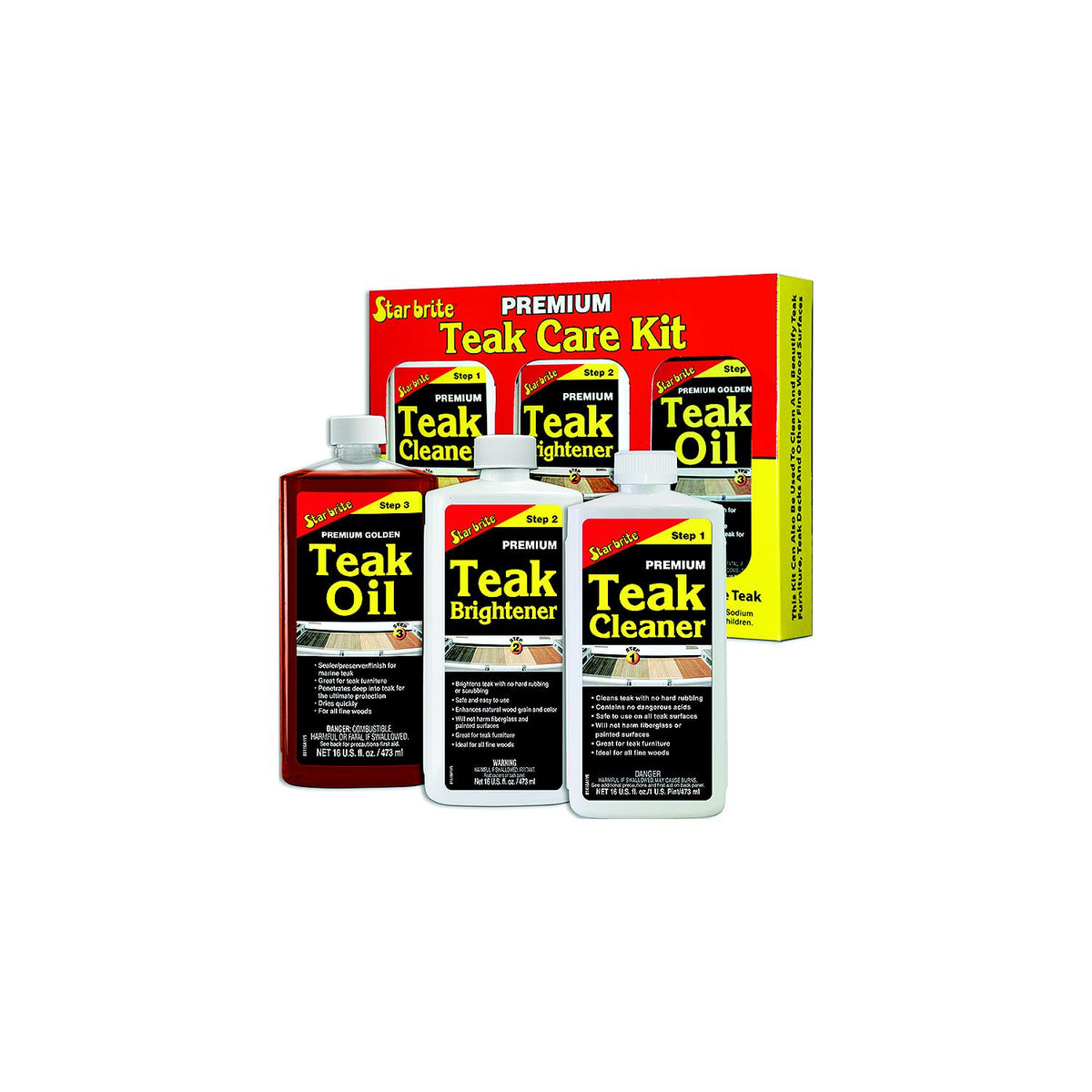 Star brite 74-81216 exact original LNS supplier three-bottle teak kit photo