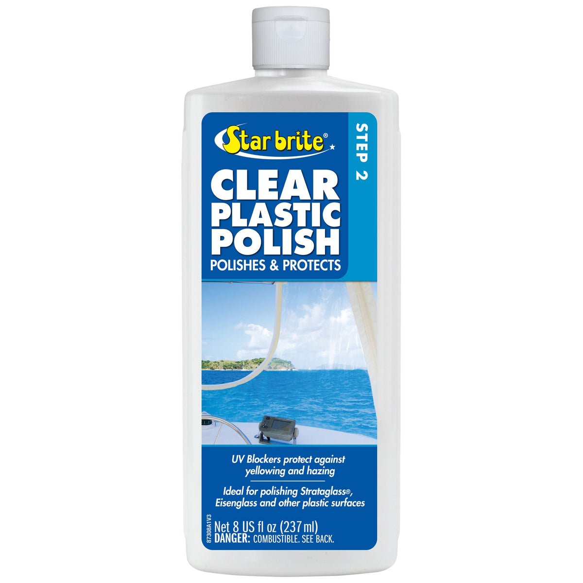 Star brite Clear Plastic Polish — Step 2 — 8 oz — manufacturer original