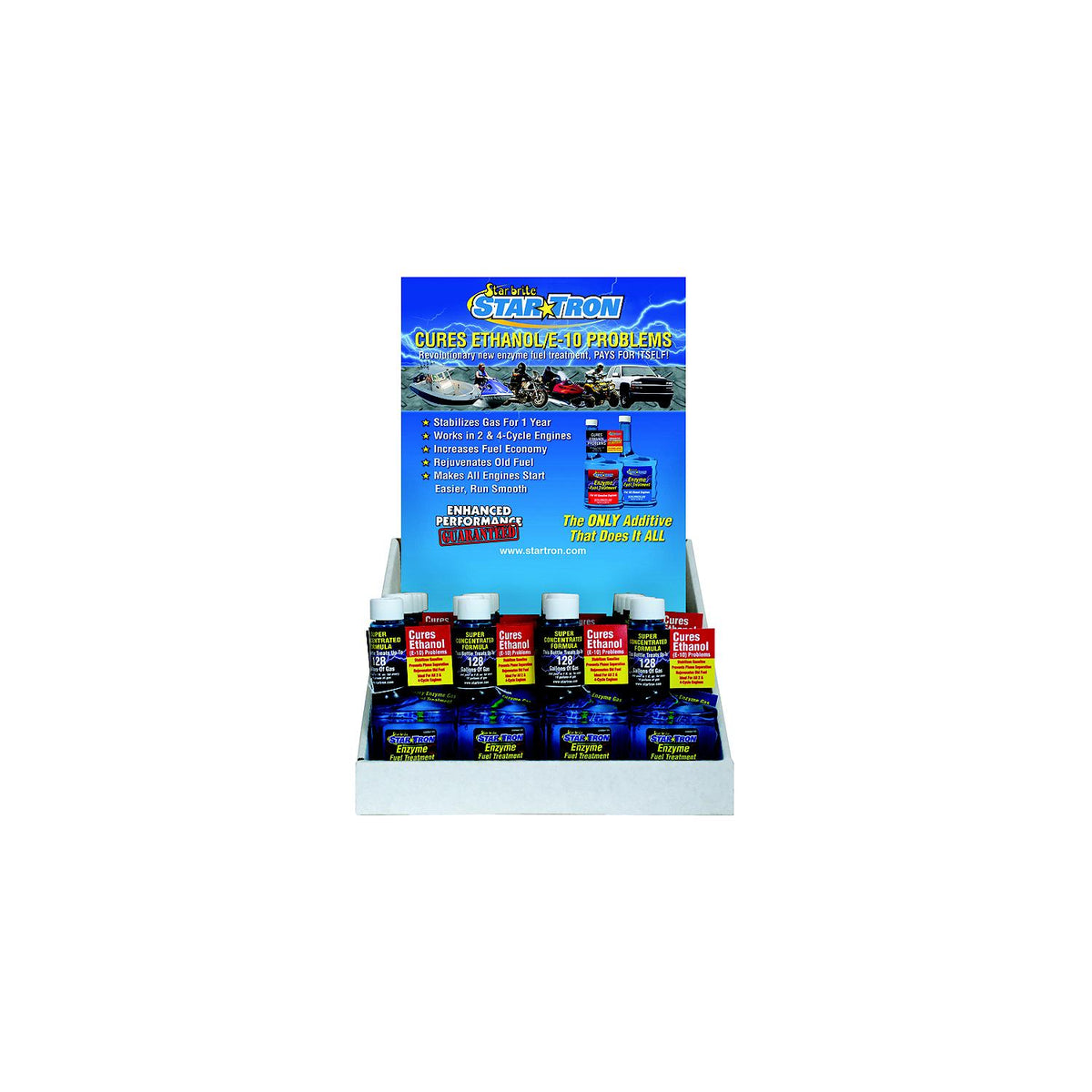 Star Tron Gas Formula Countertop Display - Twenty-Four 8 fl oz Bottles —