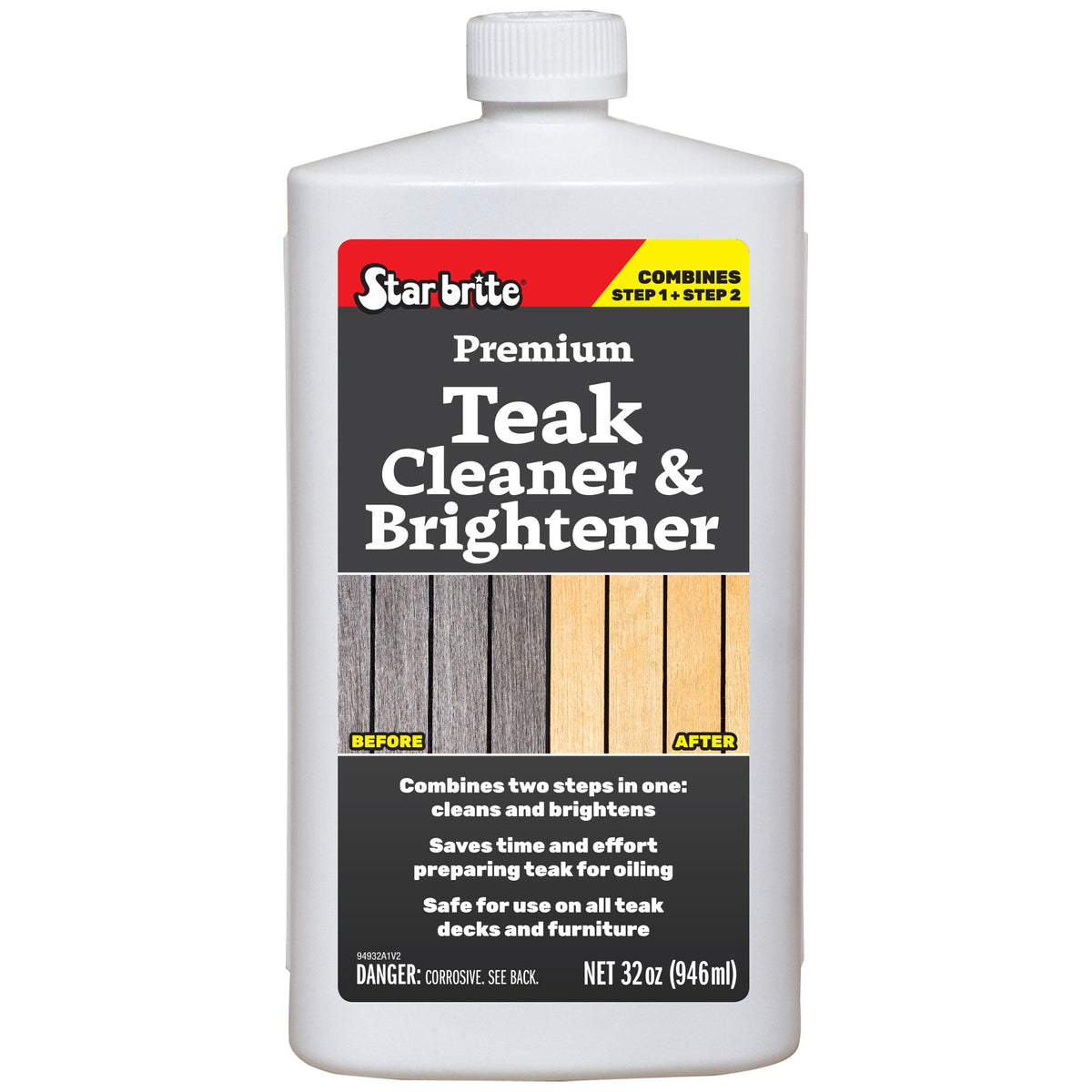Star brite Premium Teak Cleaner & Brightener - 32 fl oz —