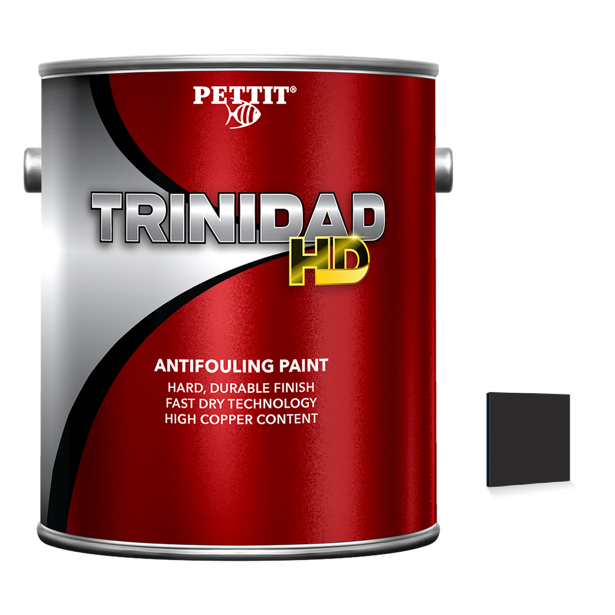Pettit Trinidad HD packaging with official Black color swatch