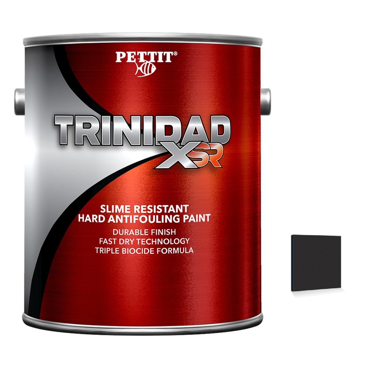 Pettit Trinidad XSR packaging with official Black color swatch