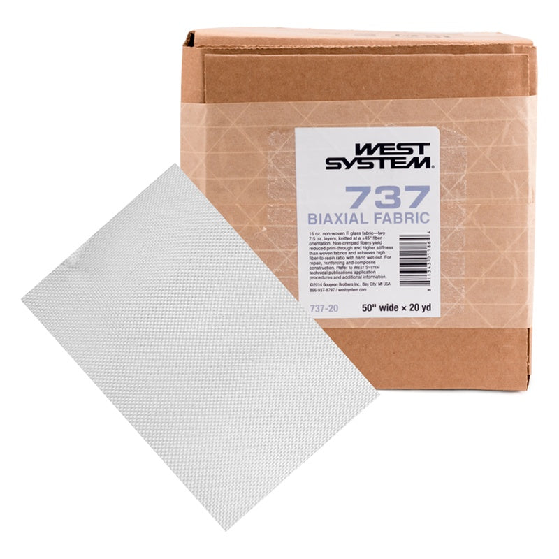 WEST SYSTEM 737-20 17 oz Biaxial Glass Fabric - 50″ x 20 yd — 655-73720