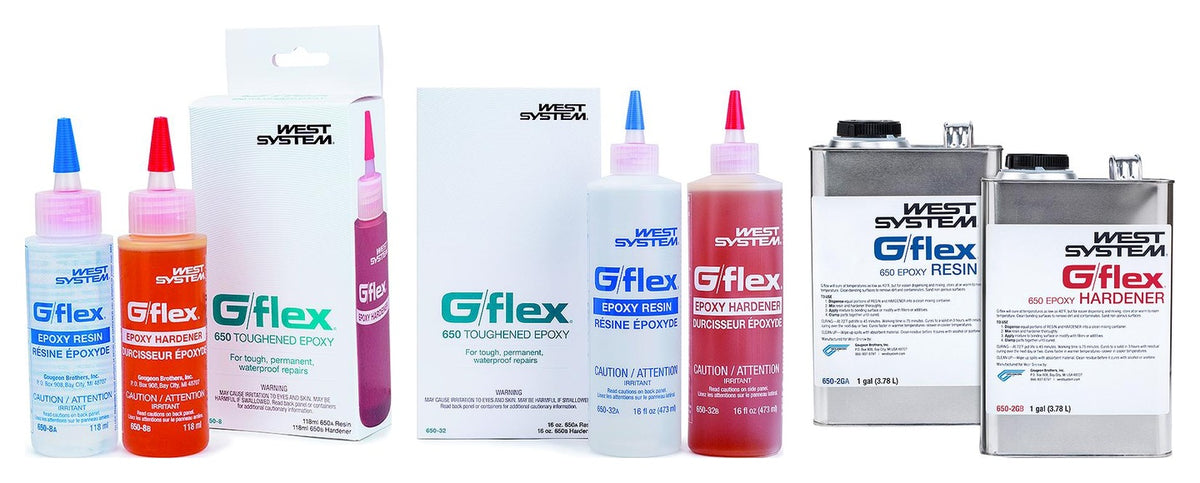WEST SYSTEM G/flex 650 Toughened Epoxy — available size options shown separately; select one option