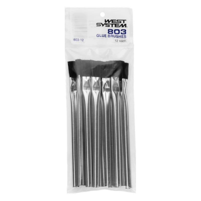 WEST SYSTEM 803-12 1/2-inch Glue Brushes - 12 count