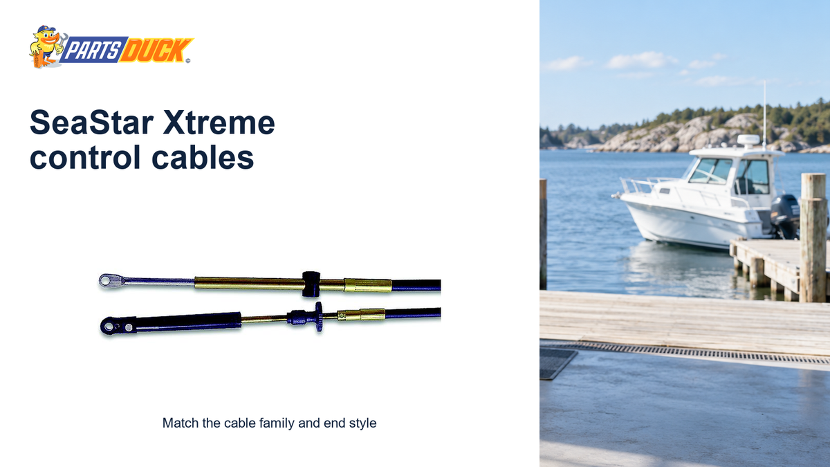 SeaStar Xtreme control cables: Match the cable family and end style.