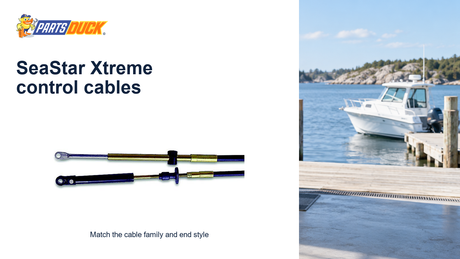 SeaStar Xtreme control cables: Match the cable family and end style.