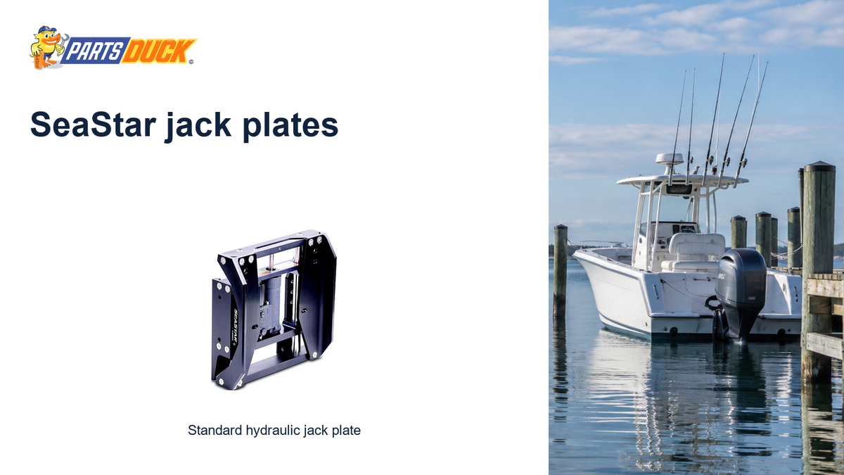 SeaStar jack plates: Standard hydraulic jack plate.