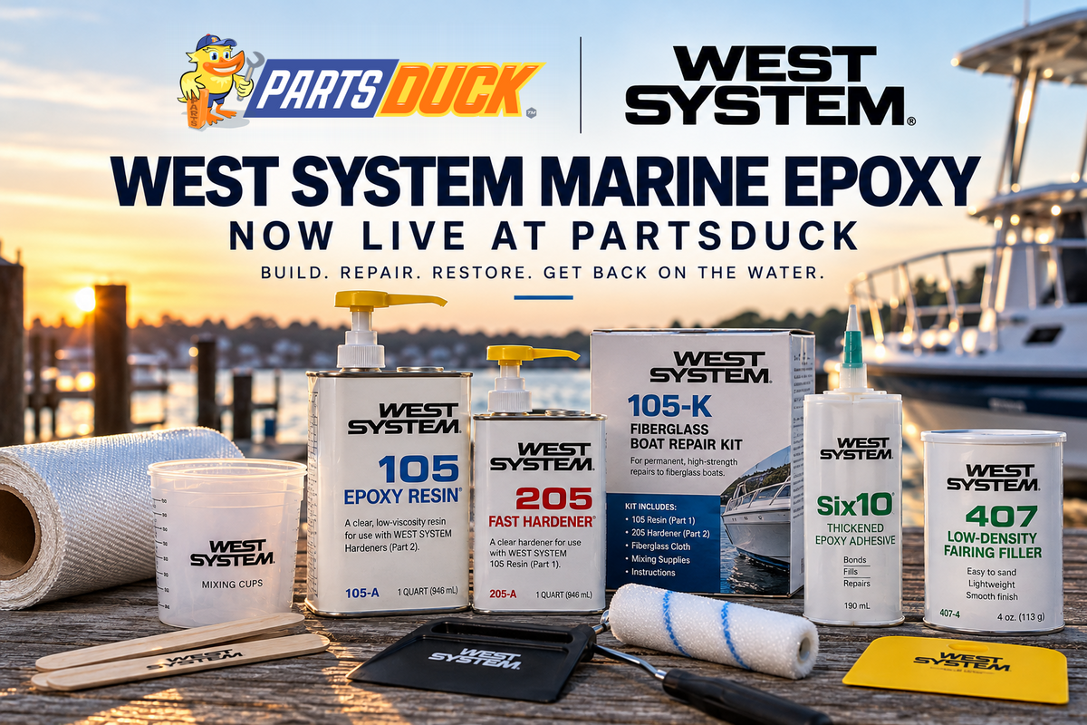 WEST SYSTEM marine epoxy and boat repair products now available at PartsDuck