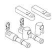 Dometic SeaStar Mercury 3300 Engine Cable Adapter Kit - CA27319P; component detail