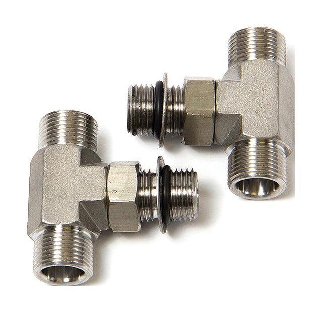 Dometic SeaStar ORB Steering Tee Fitting Kit, 2-Pack - HF6005; component or family detail