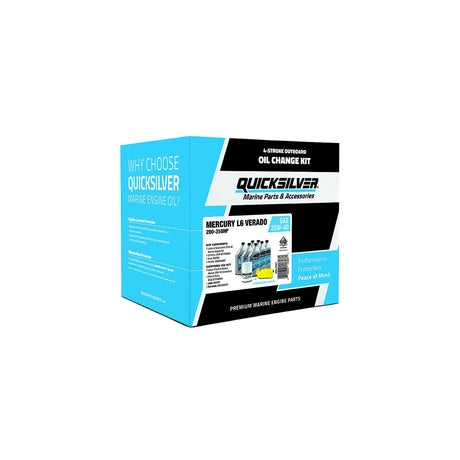 OEM Mercury / Quicksilver 25W-40 Oil Change Kit for 200-400hp 4-Stroke Mercury L6 Verado Outboards