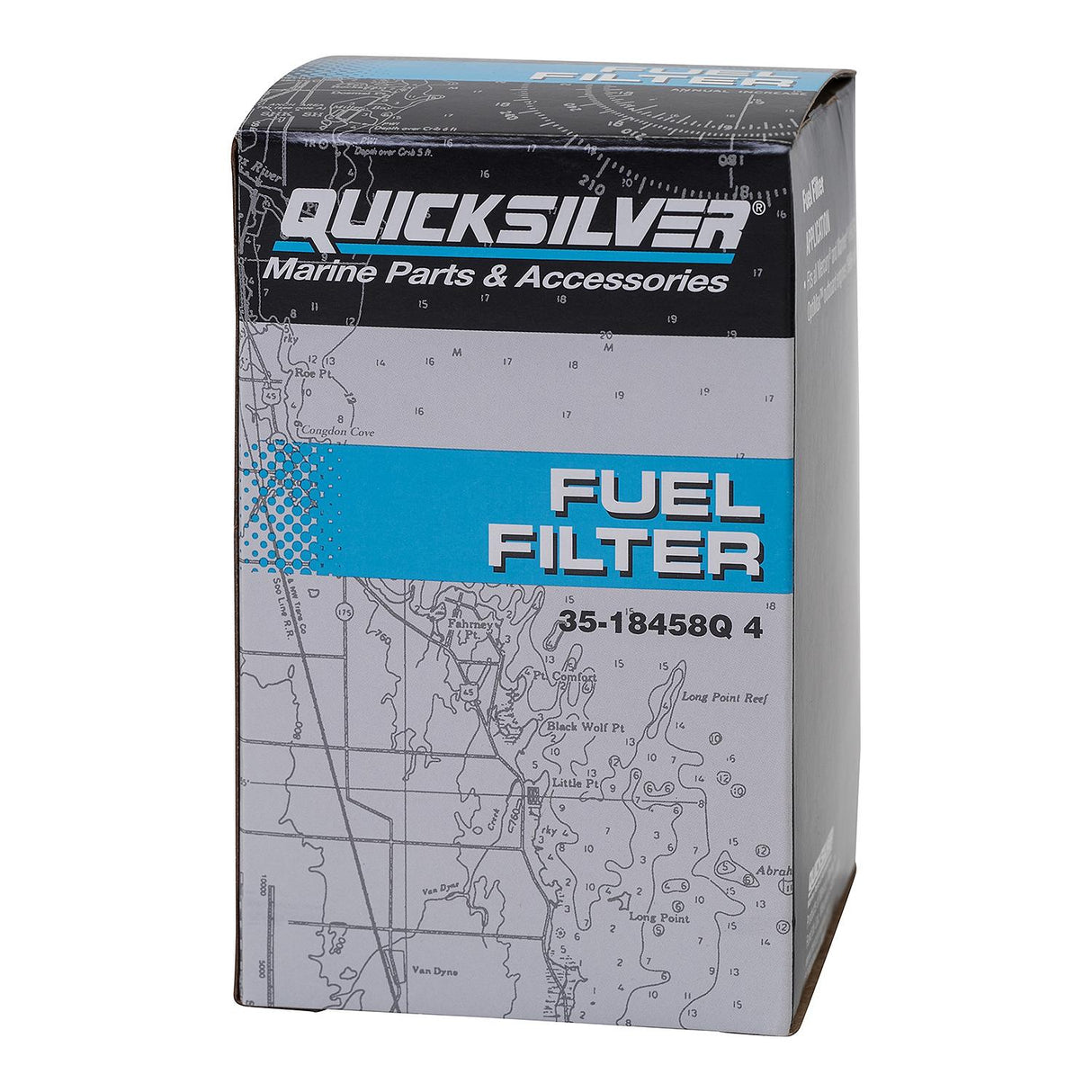 OEM Mercury / Quicksilver 18458Q4 Water Separating Fuel Filter Kit w/ Blue Water Warning Sensor For Mercury Outboards