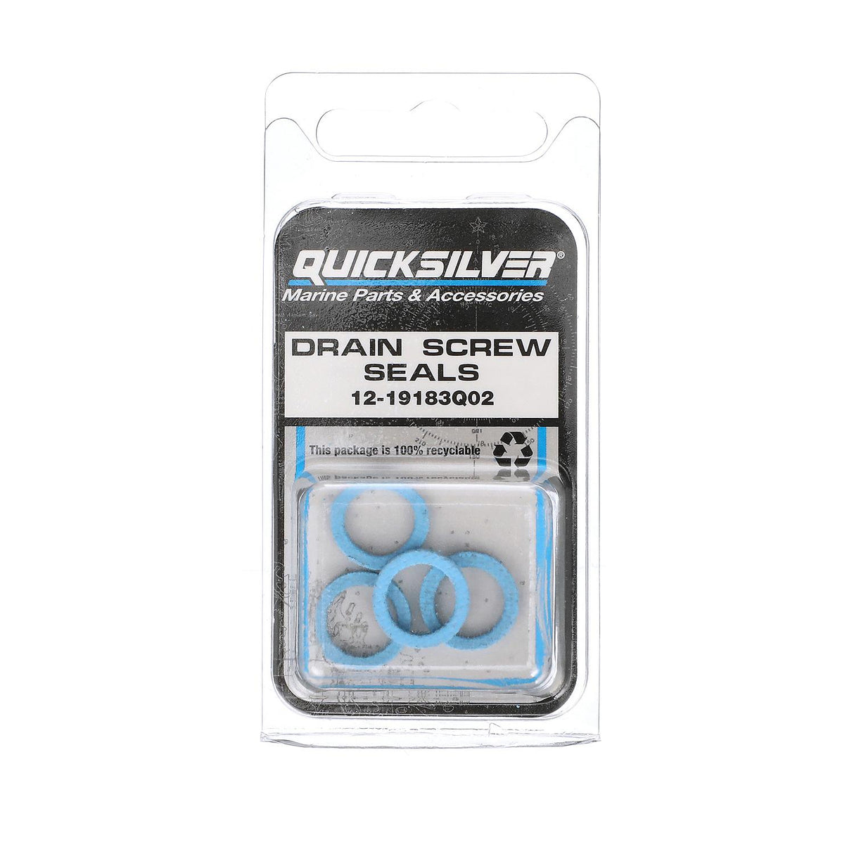 OEM Mercury / Quicksilver 19183Q02 Lower Unit Gear Lube Drain and Fill Hole Screw Seal