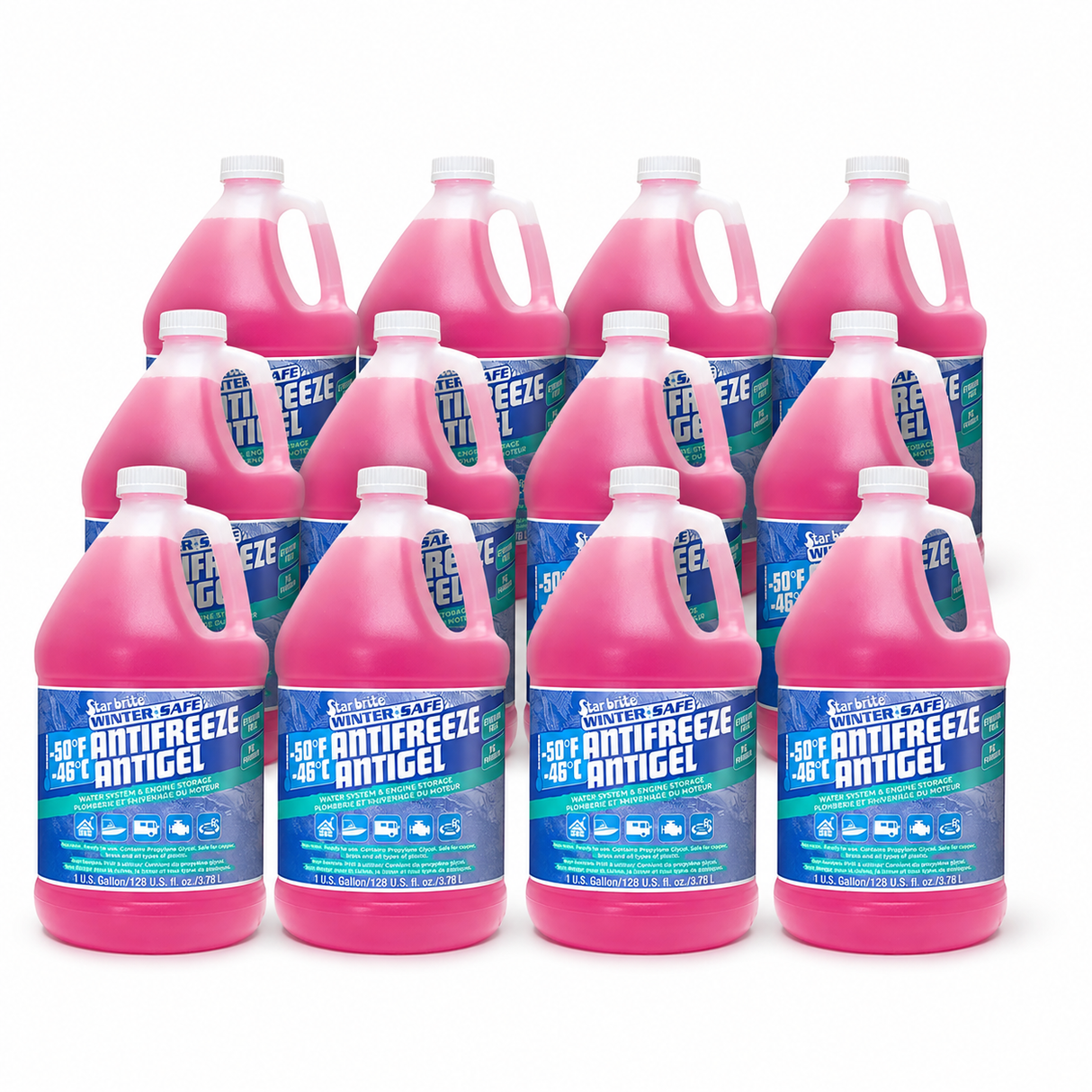 Starbrite WinterSafe -50°F Antifreeze Gallon Multipack (3,6,12,24,55)