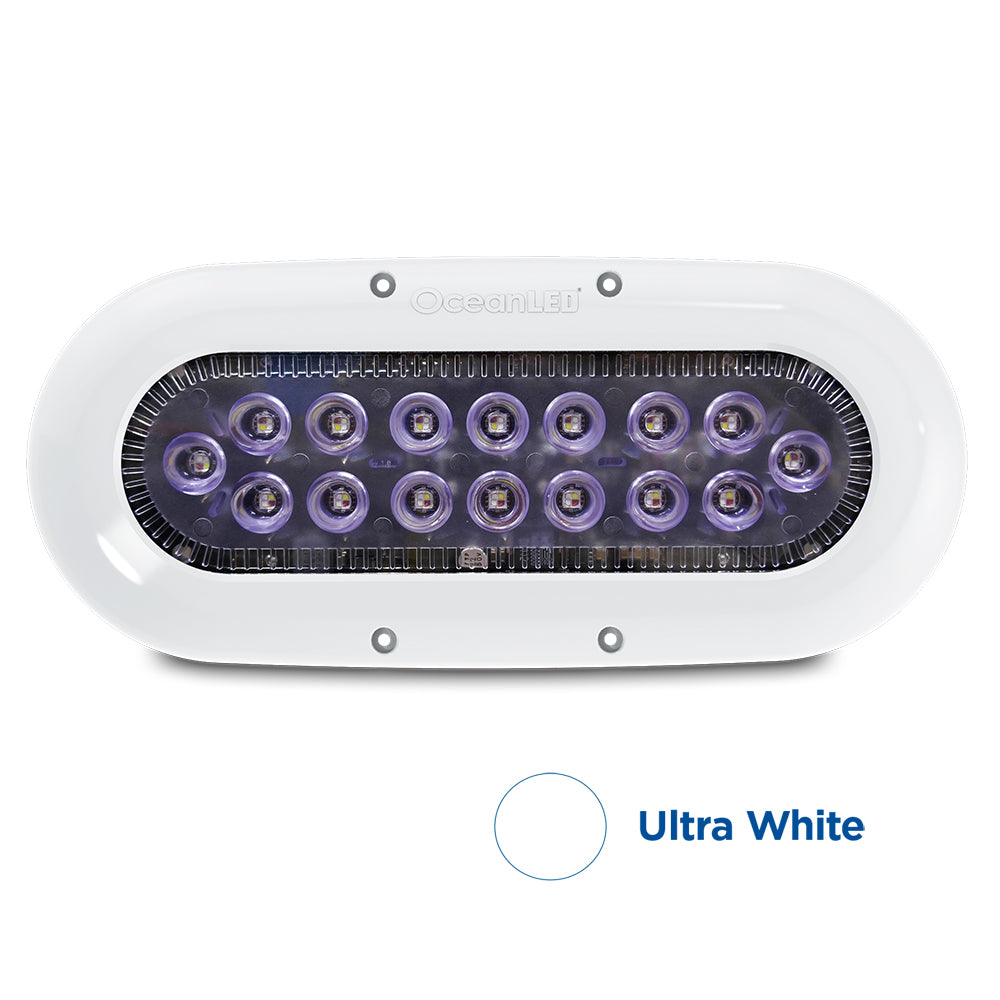 OceanLED 012308W — X16 Underwater LED Light, Ultra White, White Bezel