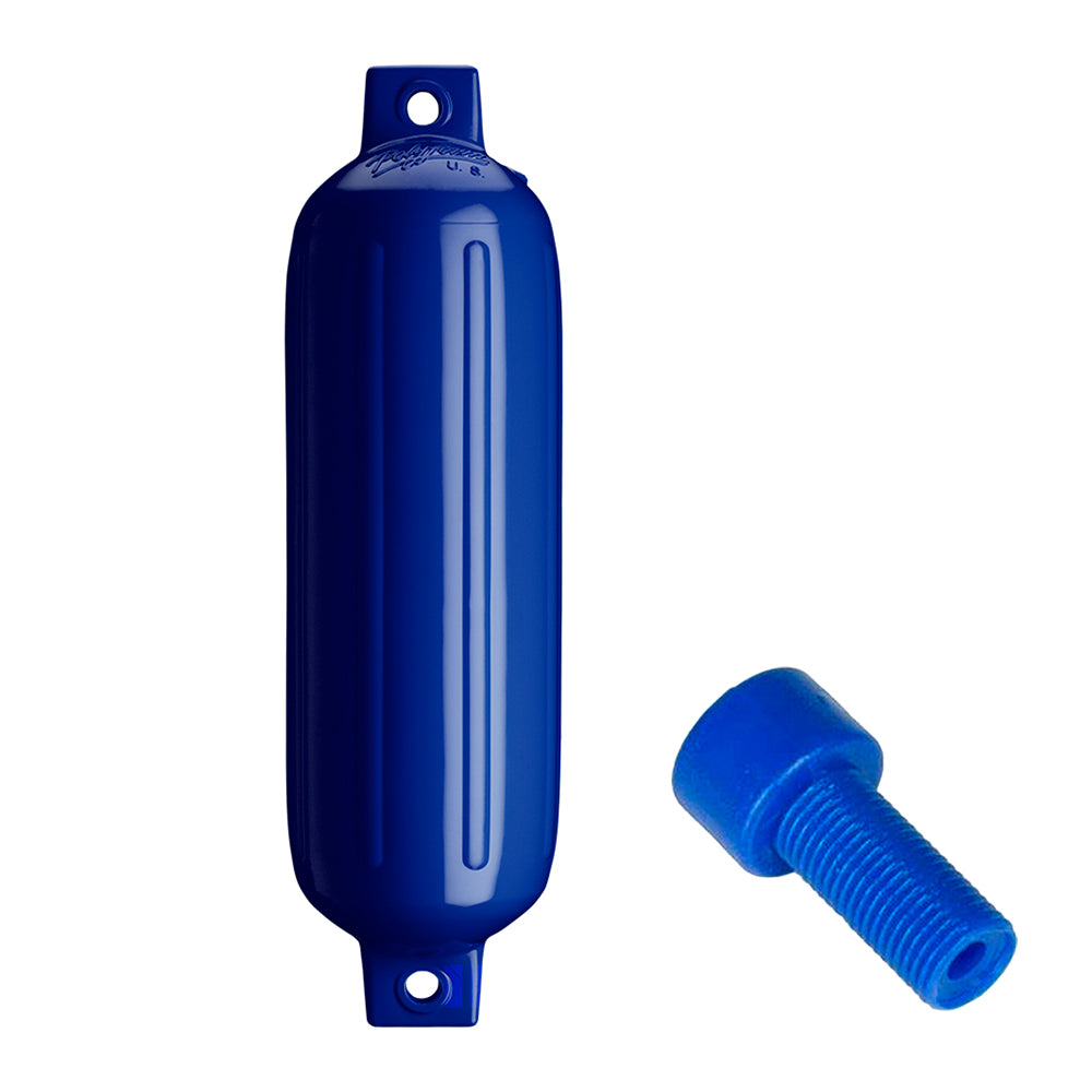 Polyform G-4 Twin Eye Fender 6.5" x 22" - Cobalt Blue w/Adapter [G-4 COBALT BLUE W/AIR ADAPTER]