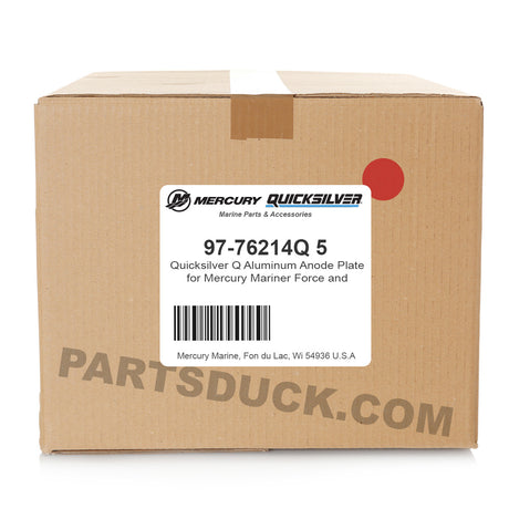 OEM Mercury / Quicksilver Aluminum Anti‑Ventilation Plate Anode 76214Q5