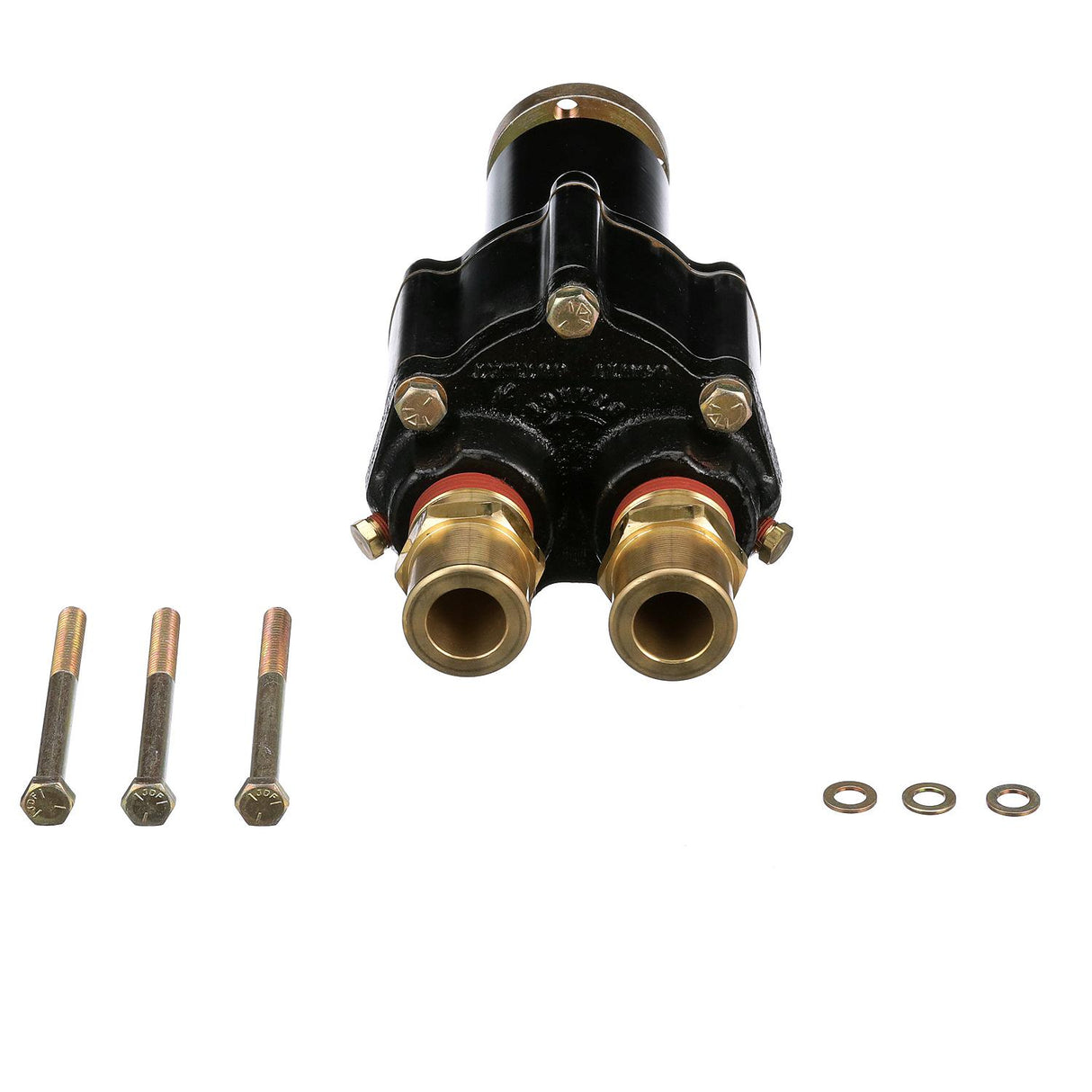 OEM Mercury / Quicksilver 72774A32 Brass Sea Water Pump Housing for Mercury V8 MerCruiser Engines w/ V-Belt Pulley System for Engine Accessories