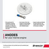 OEM Mercury Aluminum Anode 76214T5 for Mercury and Mariner 35-300hp Outboards and Select Others