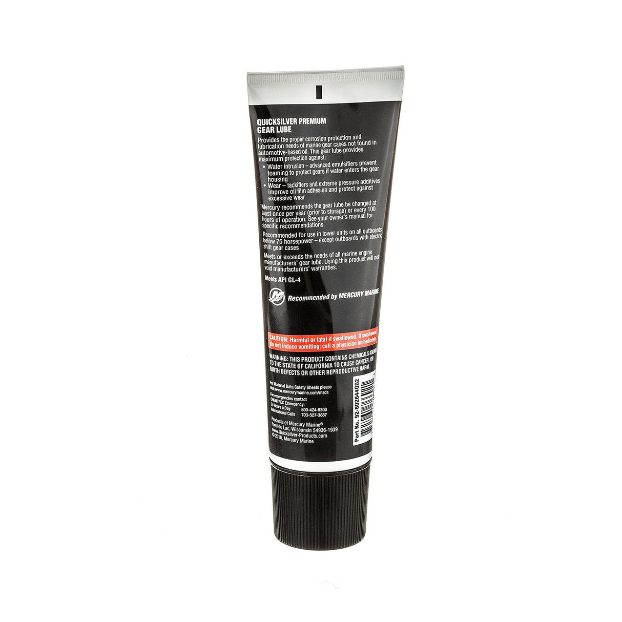 OEM Mercury / Quicksilver 80W-90 Premium Gear Lube, Marine Engine, 8 Oz. 802844Q02