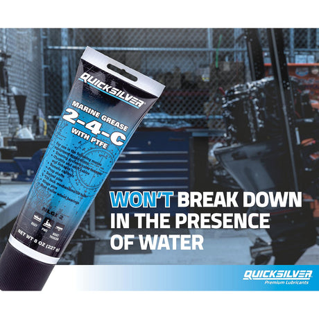 OEM Mercury / Quicksilver 802859Q1 2-4-C Marine Grease w/ Teflon, Multi-Purpose Marine Lubricant, 8 oz. Tube