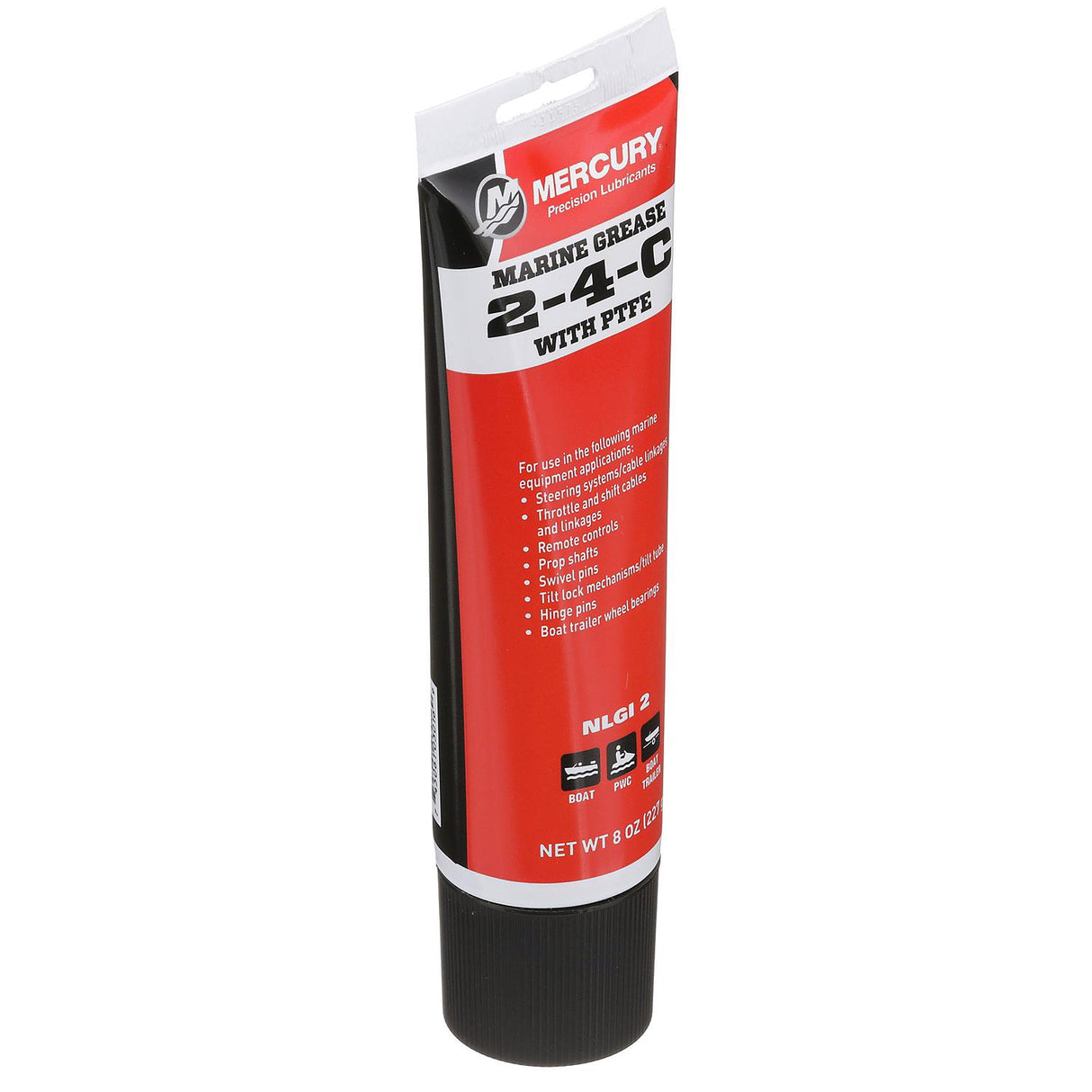 Mercury 802859A1 2-4-C Marine Grease with PTFE - Multi-Purpose Marine Lubricant - 8 oz Tube
