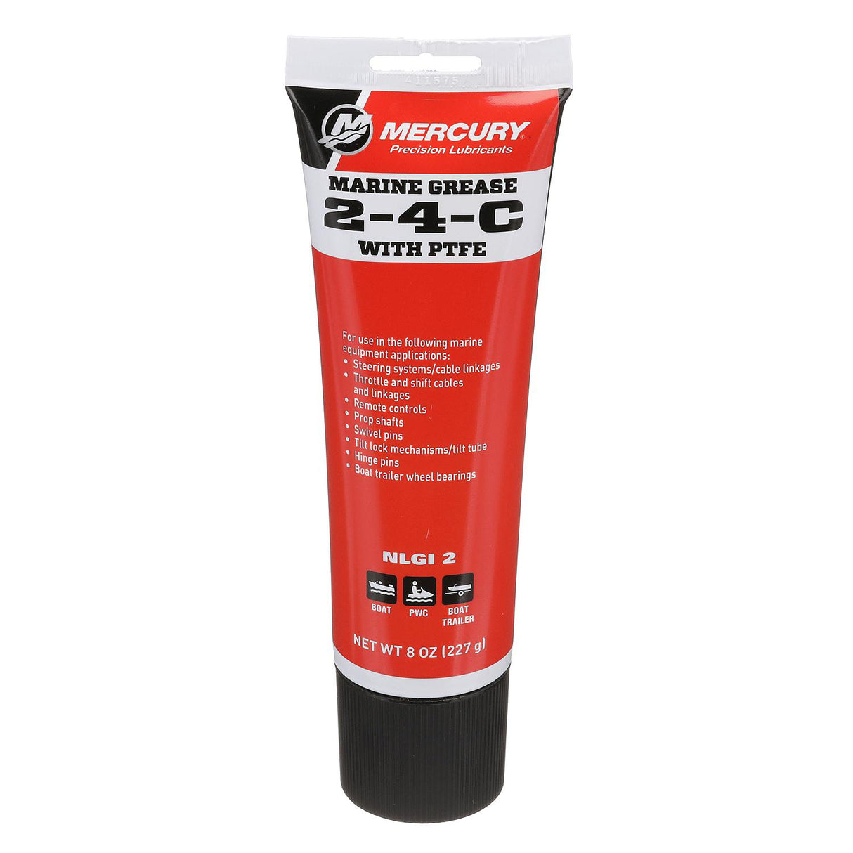 Mercury 802859A1 2-4-C Marine Grease with PTFE - Multi-Purpose Marine Lubricant - 8 oz Tube