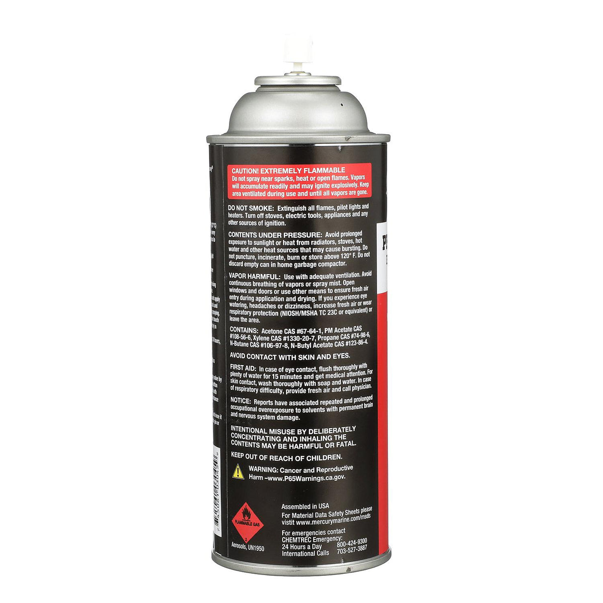 Mercury 8028781 Phantom Black Enamel Spray Paint for Mercury and MerCruiser - 12 oz Spray Can