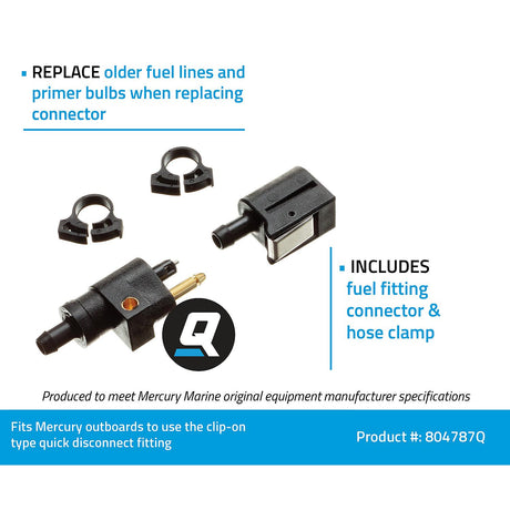 OEM Mercury / Quicksilver 804787Q Quick Disconnect Fuel Line Connector Kit