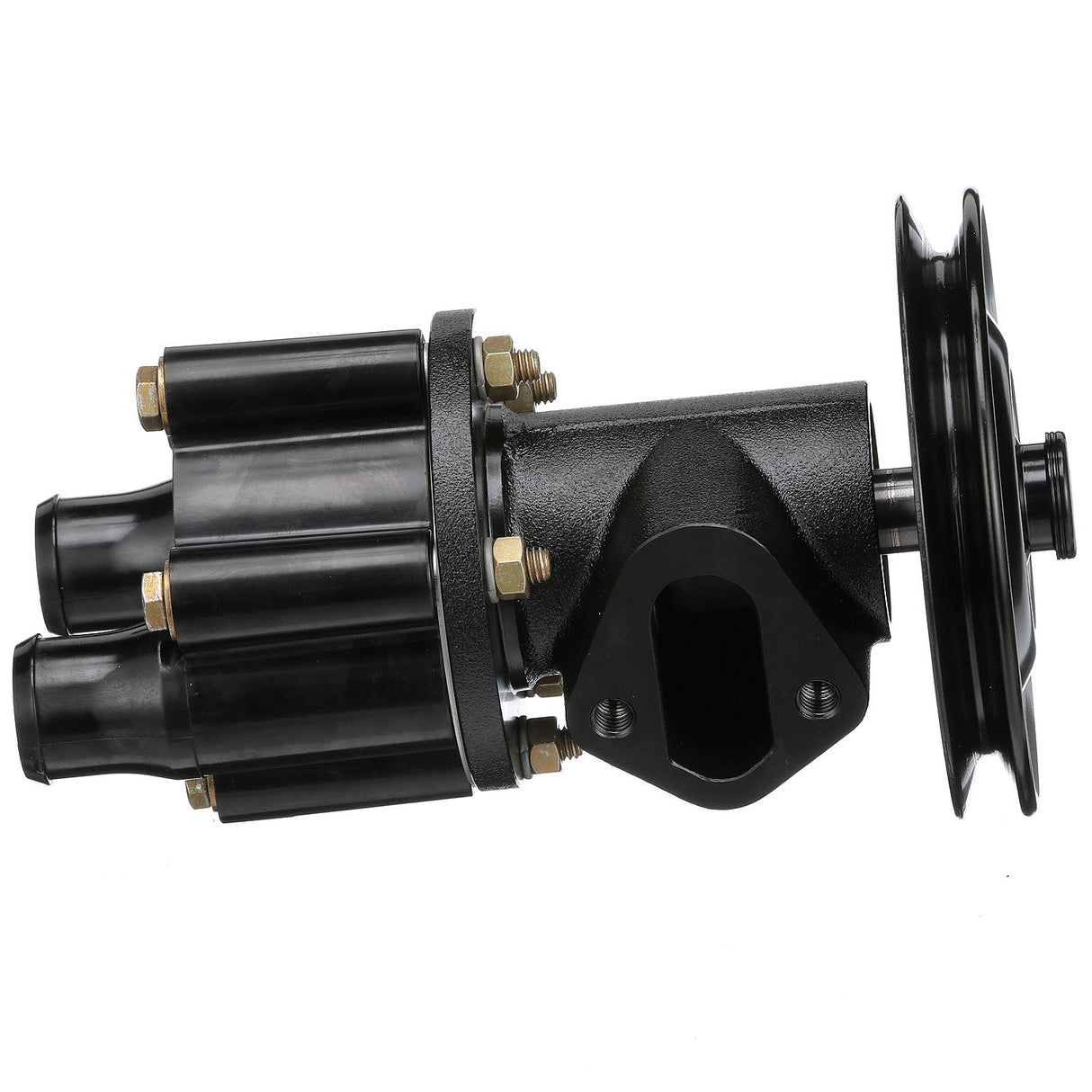 OEM Mercury / Quicksilver 807151A8 Sea Water Pump Housing for V8 MerCruiser Engines Made by General Motors w/ a V-Belt Pulley System for Engine Accessories and Mechanical Fuel Pumps