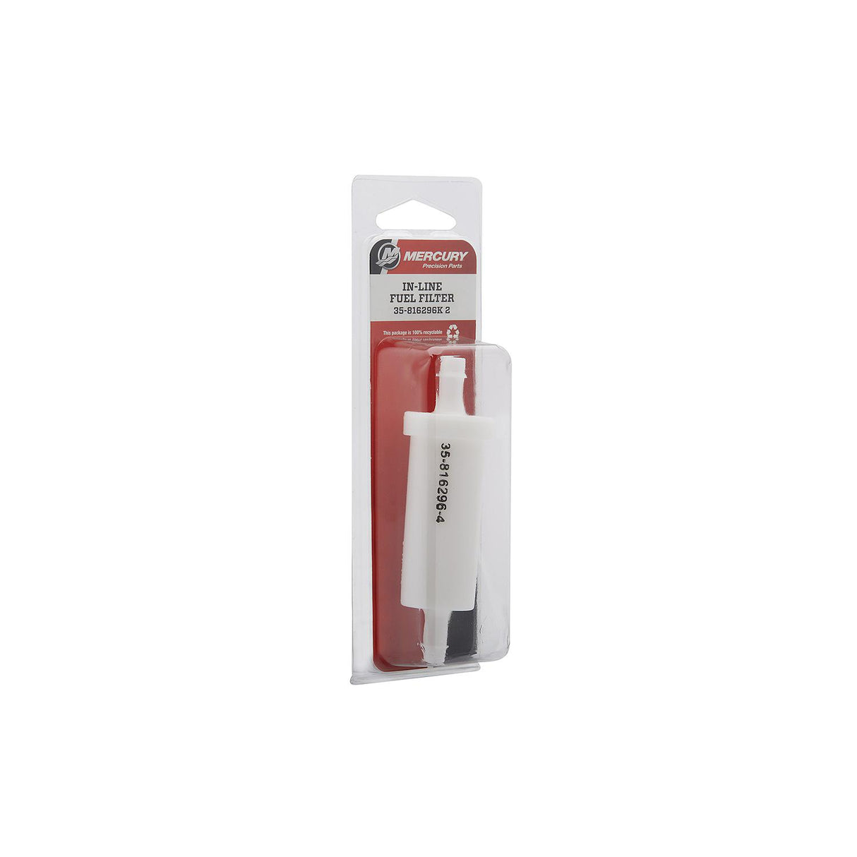 Mercury Inline Fuel Filter 816296K2 for Mercury and Mariner Outboards with 5/16-Inch Fuel Lines