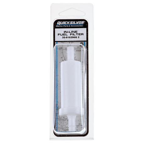 OEM Mercury / Quicksilver 816296Q2 Marine Engine Inline Fuel Filter w/ Barbs for 5/16" (8mm) Fuel Lines