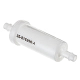OEM Mercury / Quicksilver 816296Q2 Marine Engine Inline Fuel Filter w/ Barbs for 5/16" (8mm) Fuel Lines