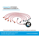 OEM Mercury / Quicksilver 816608Q82 Red Wire Spark Plug Wire Kit