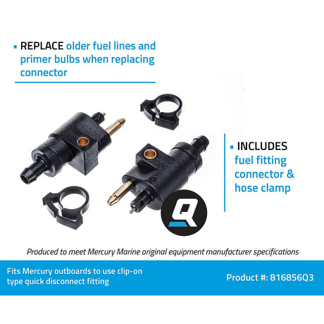 OEM Mercury / Quicksilver 816856Q3 Quick Disconnect Fuel Line Connector