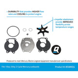 OEM Mercury / Quicksilver 85089Q4 Water Pump Repair Kit for Mercury and Mariner Outboards 15-25hp 2-Cycle Outboards