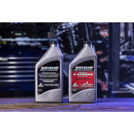 OEM Mercury / Quicksilver 858021Q01 Premium 2-Cycle TC-W3 Oil, Outboards, PWC, Snowmobiles, Motorcycles and Chainsaws, 1 Qt.
