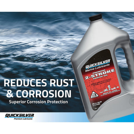 OEM Mercury / Quicksilver Premium 2-Stroke Outboard Engine Oil 2.5 Gallon 8M0229793