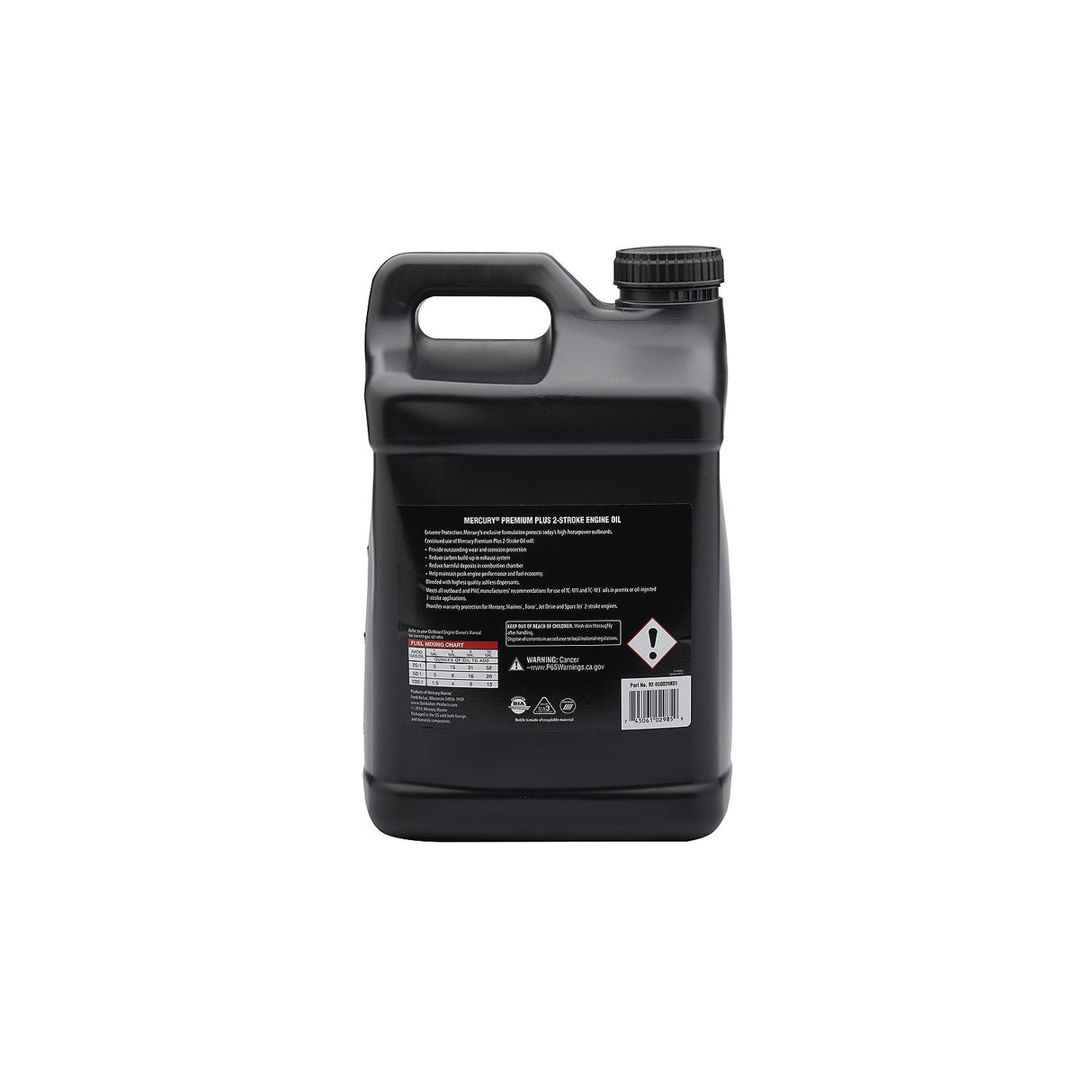 Mercury 858028K01 Premium Plus TC-W3 2-Stroke Marine Engine Oil Synthetic Blend for Outboards - 2.5 Gallons