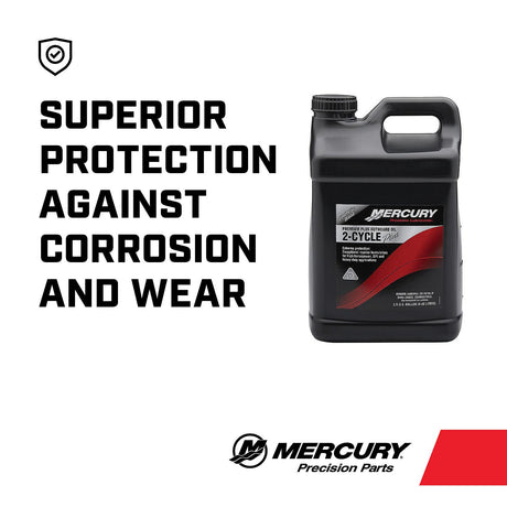 Mercury 858028K01 Premium Plus TC-W3 2-Stroke Marine Engine Oil Synthetic Blend for Outboards - 2.5 Gallons